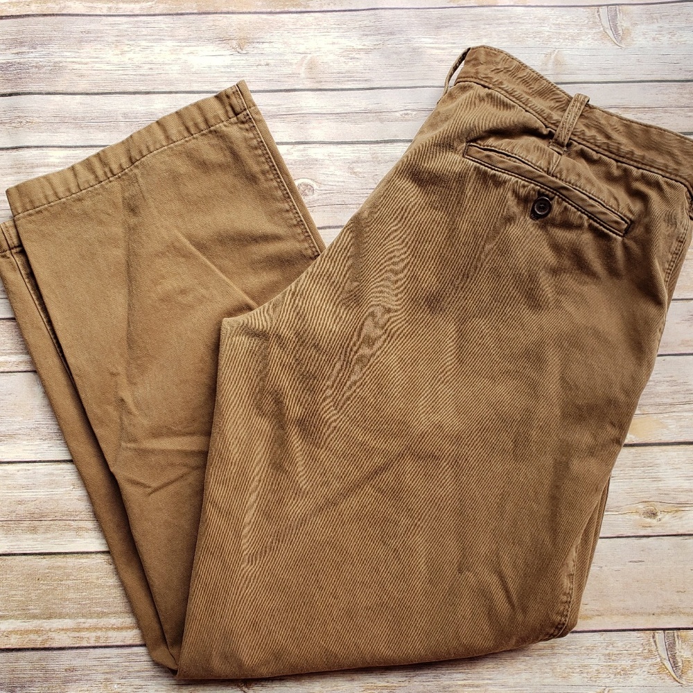 Eddie Bauer Men's 38x30 Tobacco Cotton Pants EUC